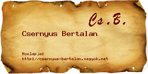 Csernyus Bertalan névjegykártya