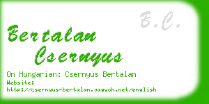 bertalan csernyus business card